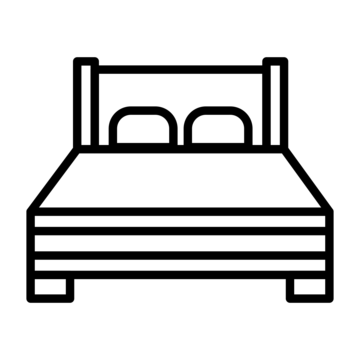pngtree bed line icon vector png image 6700801